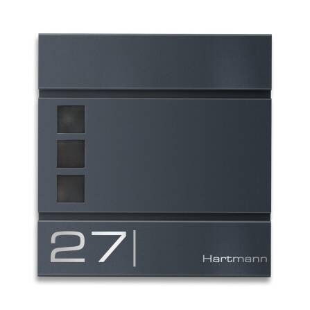 Metzler Briefkasten hochwertiger Stahl Sichtfenster | Cube