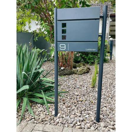 Metzler Briefkasten hochwertiger Stahl Sichtfenster | Cube