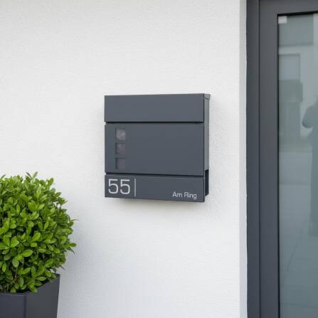Metzler Briefkasten hochwertiger Stahl Sichtfenster | Cube