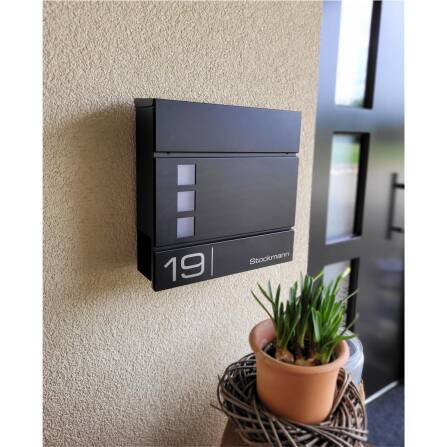 Metzler Briefkasten hochwertiger Stahl Sichtfenster | Cube