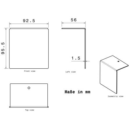 Edelstahl Abdeckung für Zeitungsfach beidseitig...
