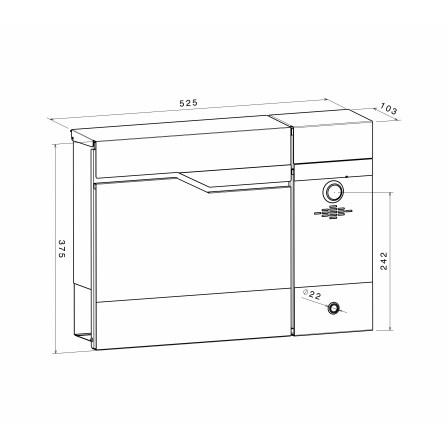 Metzler Briefkasten rostfrei und massiv, RAL7016 Anthrazitgrau mit Videosprechanlage VDM10 2.0, Modell Siebert