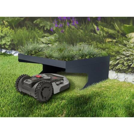 Metzler Mähroboter-Garage | mit Pflanzdach | RAL 7016 Anthrazit