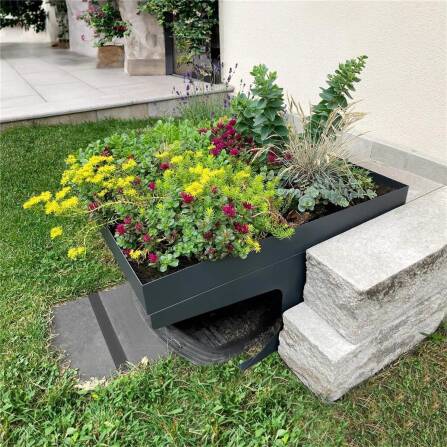 Metzler Mähroboter-Garage | mit Pflanzdach | RAL 7016 Anthrazit