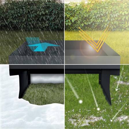 Metzler Mähroboter-Garage | mit Pflanzdach | RAL 7016 Anthrazit