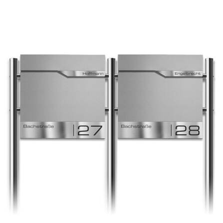 Metzler Edelstahl Standbriefkasten Mehrfamilienhaus...