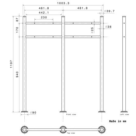Metzler Cassetta Postale Stand Inox Per Case Plurifamiliari Alluminio Grigio RAL 9007 Incisione Laser | Siebert