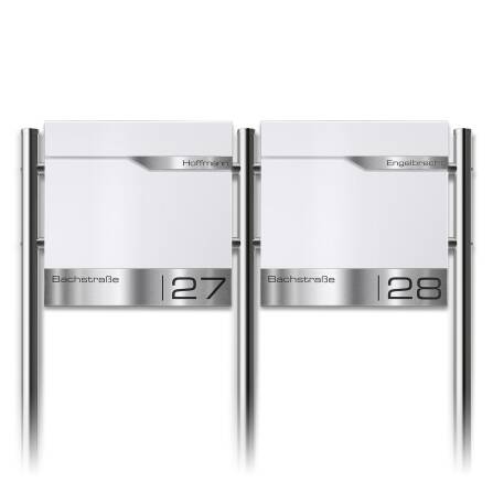 Metzler Edelstahl Standbriefkasten Mehrfamilienhaus...