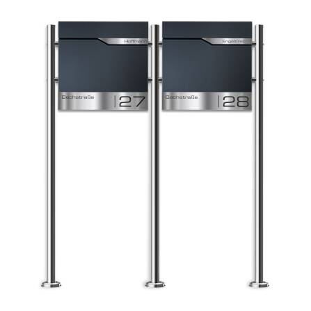Metzler Cassetta postale indipendente in acciaio inossidabile per case plurifamiliari con incisione laser | Siebert