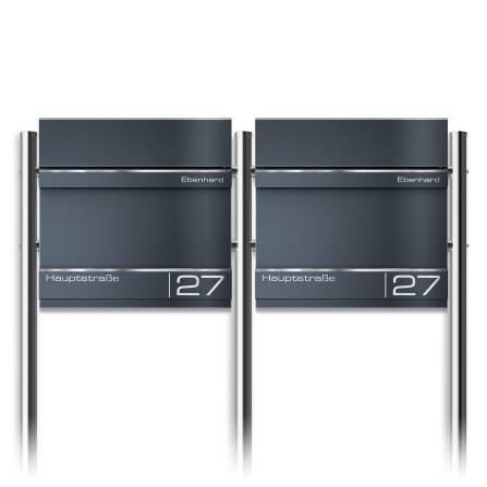 Metzler Edelstahl Standbriefkasten Mehrfamilienhaus...