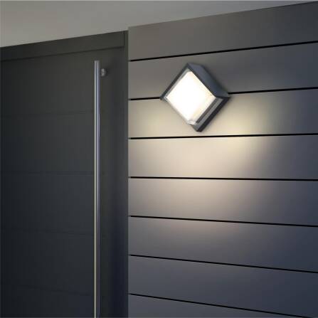 Lampada da parete a LED Metzler 7 | Grigio antracite RAL 7016 | verniciata a polvere e bianco caldo