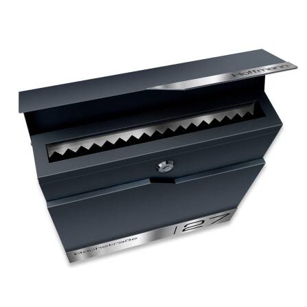 Metzler Briefkasten Edelstahl Entnahmesicherung -...