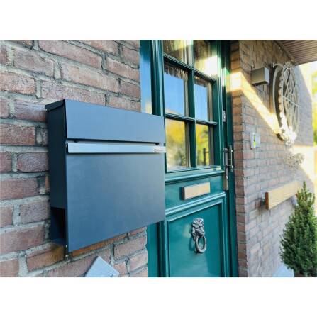 Metzler Boîte aux Lettres Anthracite Gravure Laser optionnelle | Stelio