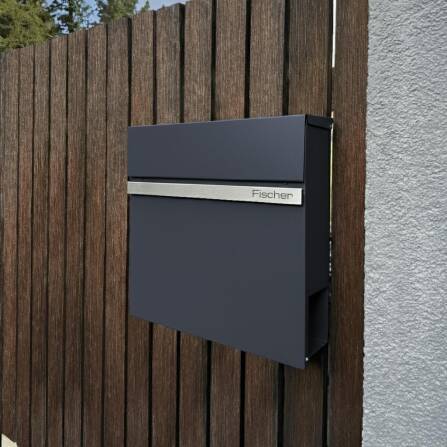 Metzler Boîte aux Lettres Anthracite Gravure Laser optionnelle | Stelio