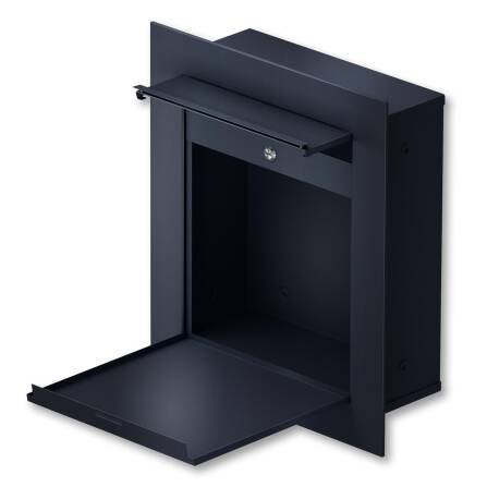 Metzler Unterputz Briefkasten Anthrazit RAL 7016 hochwertiger Stahl | Hugo