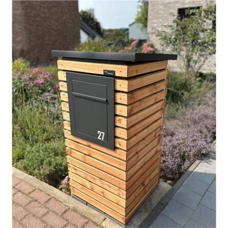 Metzler Unterputz Briefkasten Anthrazit RAL 7016 hochwertiger Stahl | Hugo