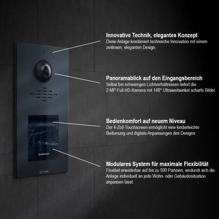 Metzler VDM10 2.0 modulare Video-Türsprechanlage |  Ein- und Mehrfamilien | Horizon