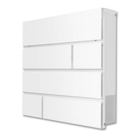 Metzler moderner Design Briefkasten | RAL9016 Verkehrsweiß | Modell-G
