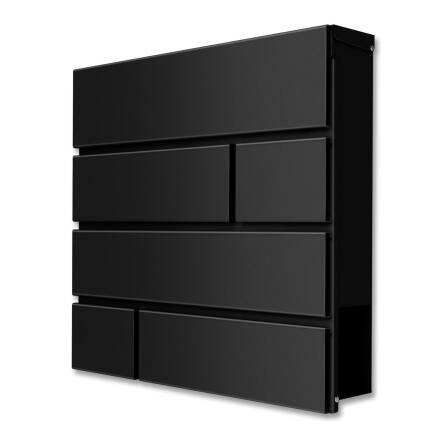 Metzler moderner Design Briefkasten | RAL9005 Tiefschwarz | Modell-G