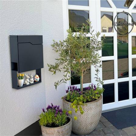 Metzler Briefkasten in minimalistischem Design | RAL7016 Anthrazit | Hoffmann