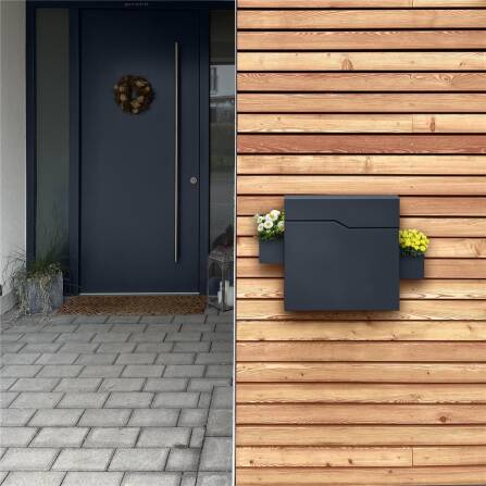 Metzler Briefkasten in minimalistischem Design | RAL7016 Anthrazit | Hoffmann