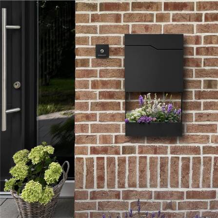 Metzler Boîte aux Lettres au Design Minimaliste | RAL 9005 Noir Foncé | Hoffmann