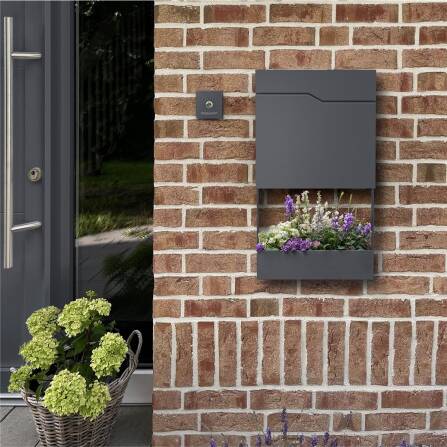 Metzler Briefkasten in minimalistischem Design | DB703 Eisenglimmer | Hoffmann