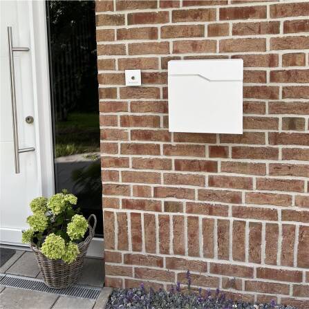 Metzler Briefkasten in minimalistischem Design | RAL9016 Verkehrsweiß | Hoffmann