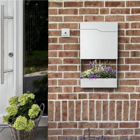 Metzler Briefkasten in minimalistischem Design | RAL9016 Verkehrsweiß | Hoffmann