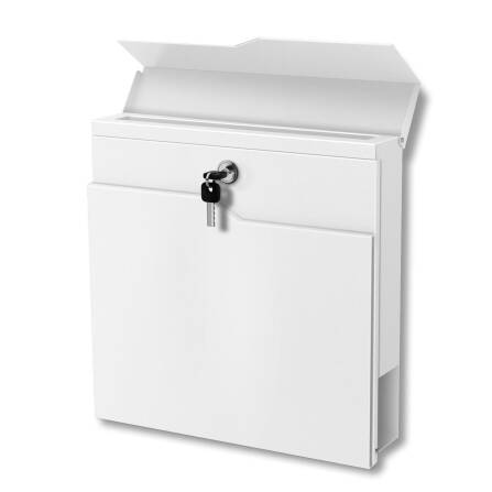 Metzler Briefkasten in minimalistischem Design | RAL9016 Verkehrsweiß | Hoffmann