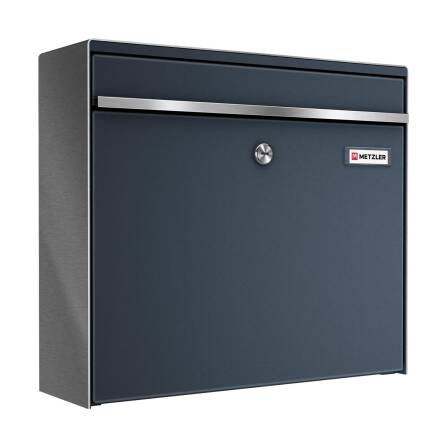Metzler Briefkasten in Anthrazit | BK212 mit austauschbarem Namensschild