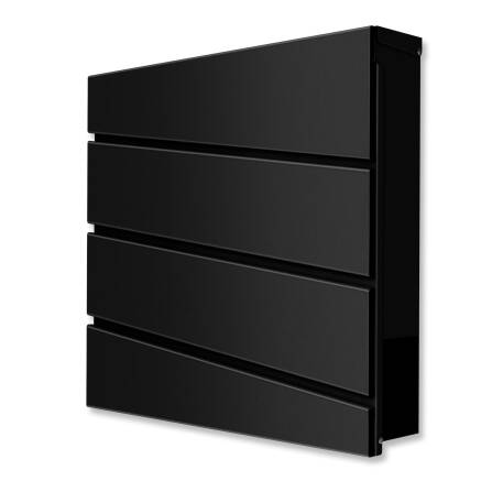 Metzler Briefkasten pulverbeschichtet | zeitloses Design | RAL9005 Tiefschwarz| Neumann