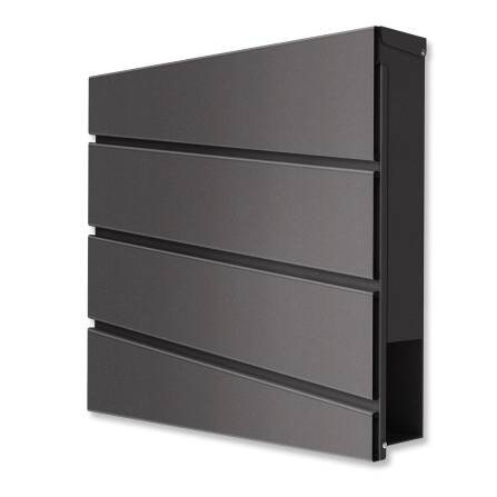 Metzler Briefkasten pulverbeschichtet | zeitloses Design | DB703 Eisenglimmer | Neumann