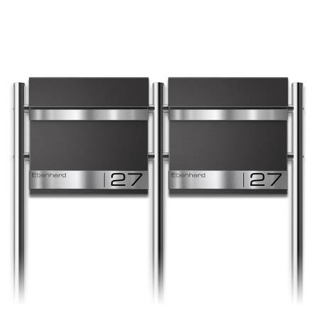 Metzler Edelstahl Standbriefkasten Mehrfamilienhaus...