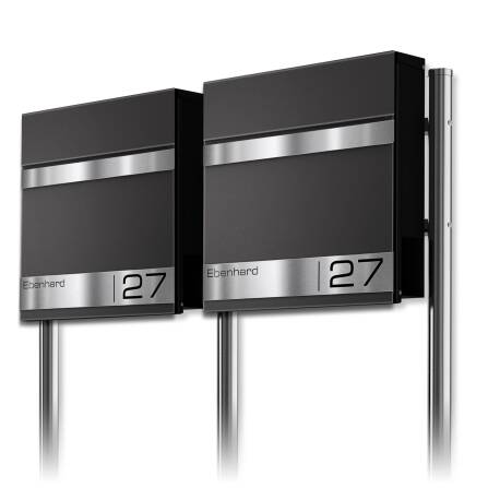 Metzler Cassetta Postale Inox per Condomini Effetto Ferro Micaceo DB703 | Stencil