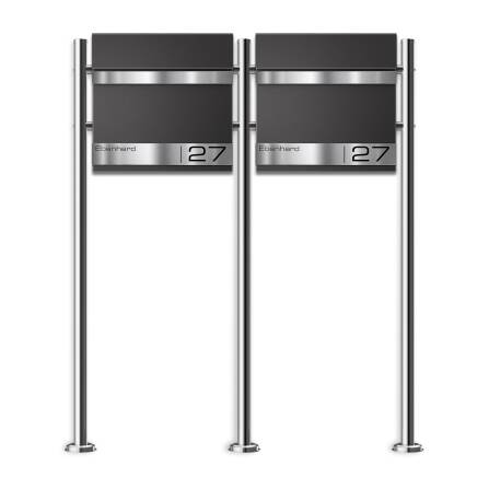 Metzler Cassetta Postale Inox per Condomini Effetto Ferro Micaceo DB703 | Stencil