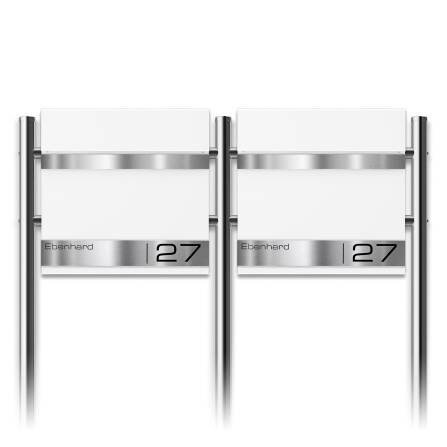 Metzler Edelstahl Standbriefkasten Mehrfamilienhaus...