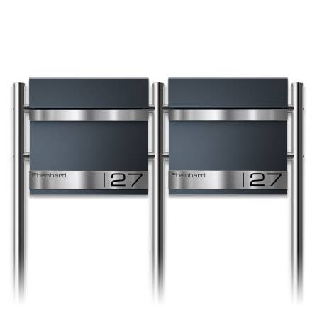 Metzler Edelstahl Standbriefkasten Mehrfamilienhaus |...