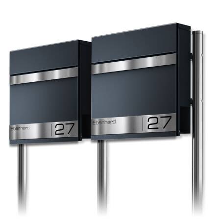 Metzler Edelstahl Standbriefkasten Mehrfamilienhaus |...