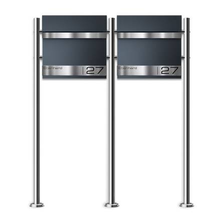 Metzler Edelstahl Standbriefkasten Mehrfamilienhaus | Stencil