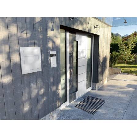 Metzler Unterputz Briefkasten Verkehrsweiß RAL9016 hochwertiger Stahl | Hugo