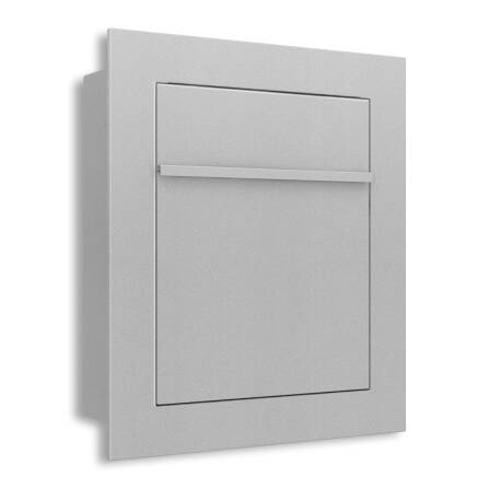 Metzler Unterputz Briefkasten Graualuminium RAL9007 hochwertiger Stahl | Hugo
