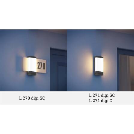 LED Außenleuchte | L 270 DIGI SC | Anthrazit | Sensor & Bluetooth