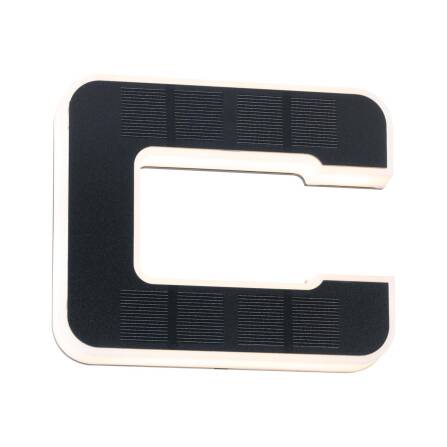 LED Solarhausnummer | Schwarz | integrierter Akku | Höhe 23 cm