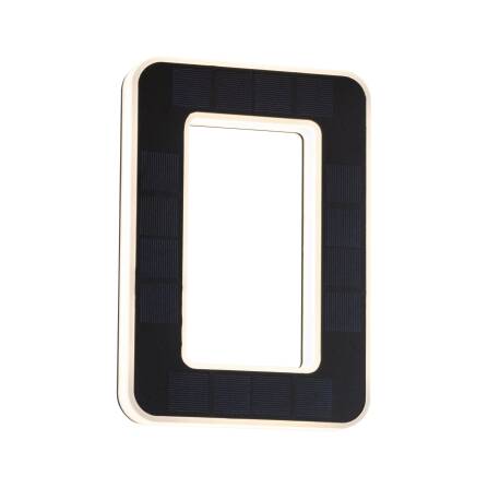 LED Solarhausnummer | Schwarz | integrierter Akku | Höhe 23 cm