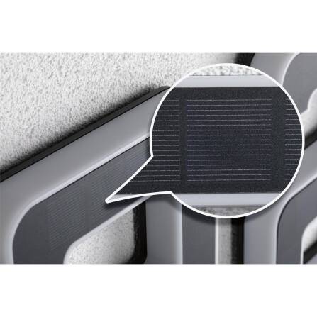 LED Solarhausnummer | Schwarz | integrierter Akku | Höhe 13,4 cm | a