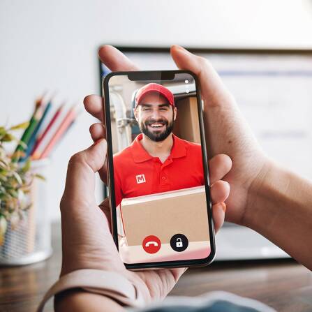 Metzler VDM10 2.0 Mehrfamilien Video-Türsprechanlage | 3 Klingeltaster | Linen Tex Black | Kian