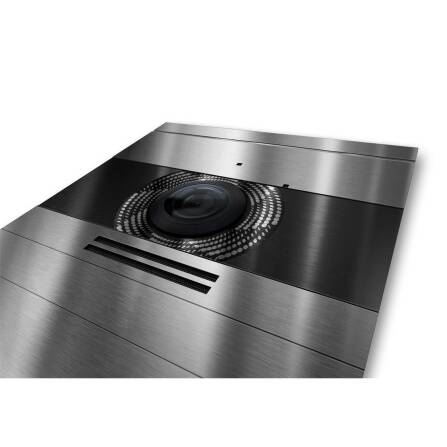 Metzler VDM10 2.0 Interphone Vidéo Immeubles Collectifs | 3 Boutons de Sonnette | Acier Inoxydable brossé | Colson