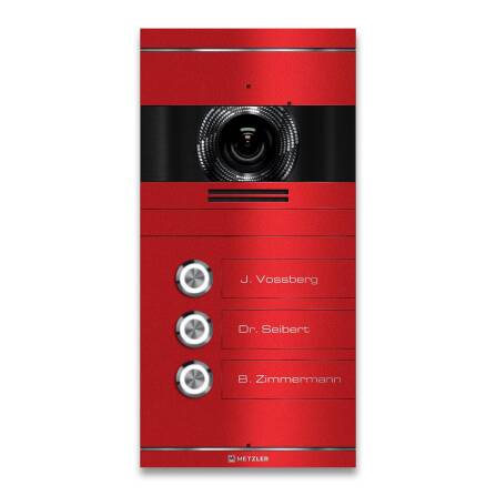 Metzler VDM10 2.0 Videocitofono multifamiliare | 3 pulsanti di chiamata | Colore personalizzato secondo RAL | Colson