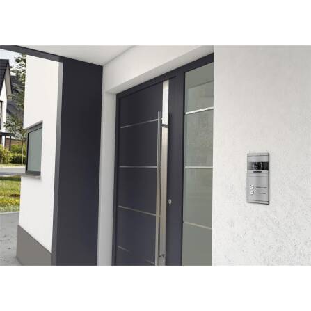 Metzler VDM10 2.0 Mehrfamilien Video-Türsprechanlage | 2 Klingeltaster | RAL 9007 Graualuminium | Colson